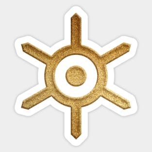 Tokyo Prefecture Symbol in Gold Faux Sticker